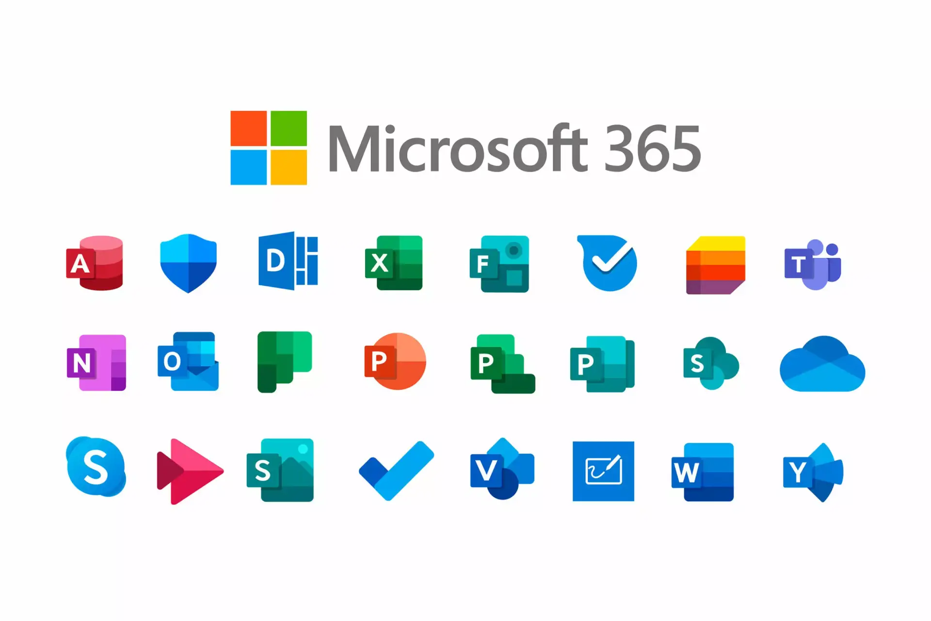Liste des logos des services de Microsoft 365 Business